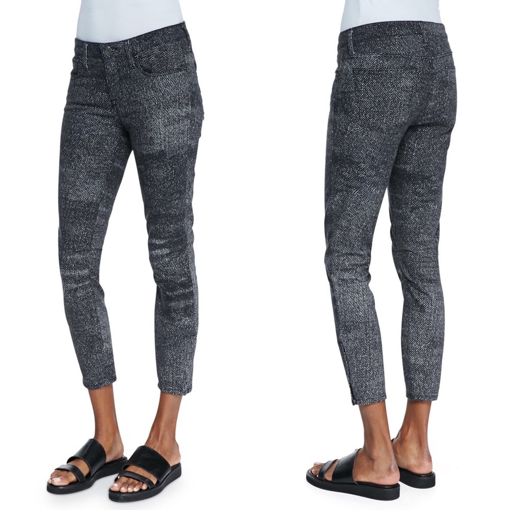 Helmut Lang Sediment Printed Cropped Denim Jeans